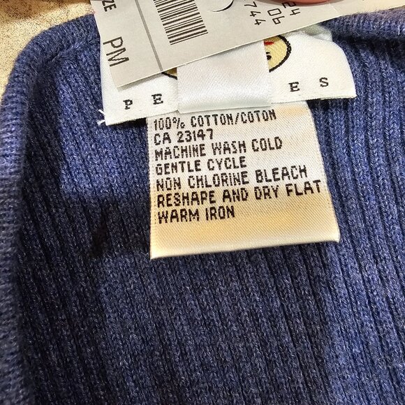 NWT‎ Women's Talbots Petites Ribbed Short Sleeve Sweater Blue Size M - Picture 6 of 6